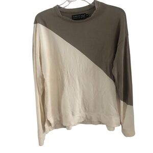 KANGOL Cream and Taupe Crewneck Sweater